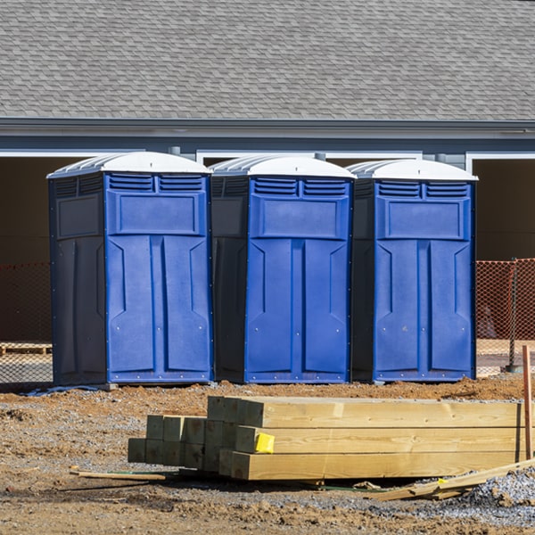 how often are the portable toilets cleaned and serviced during a rental period in Gillespie